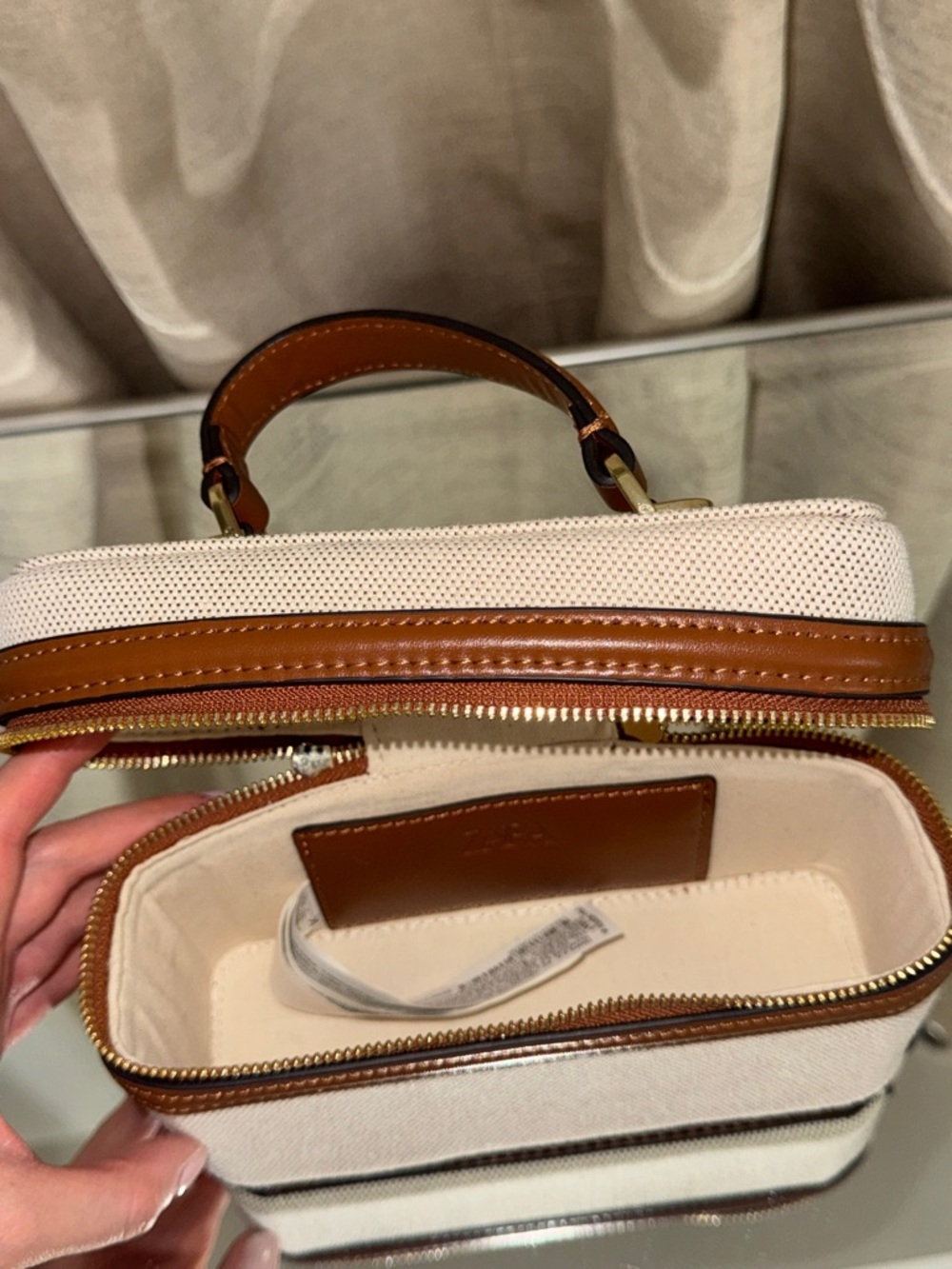 Zara Top Handle Ridged Bag - Picture 5 of 5